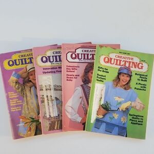 4 Vintage Creative Quilting Magazine Collection
